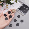 thumbnail image 3 of 30Pcs Black Flat Round Stamping Blank Tags 0.8 Inch Aluminum Tags with Hole for Laser Engraving Dog ID Tags Necklace Making DIY, 3 of 9