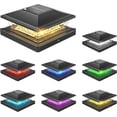thumbnail image 1 of Solar Post Cap Lights with 8 RGB Solid Colors & Multicolor Flow - 8 Pack Fence Post Solar Lights, IP65 Waterproof - Fits 4x4 5x5 6x6 Wood & Vinyl Posts - White, 1 of 6