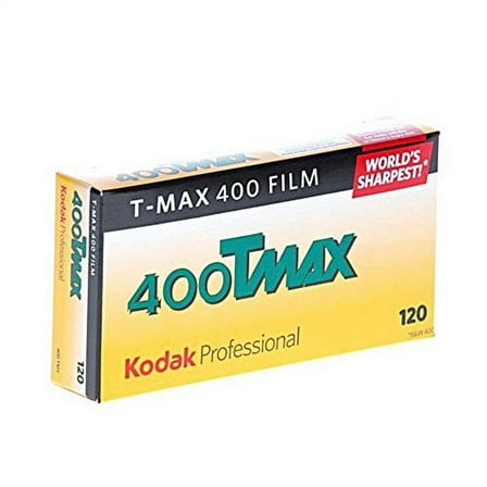 Kodak 856 8214 Professional 400 Tmax Black and White Negative Film 120 (ISO 400) 5 Roll Pack 2-Pack