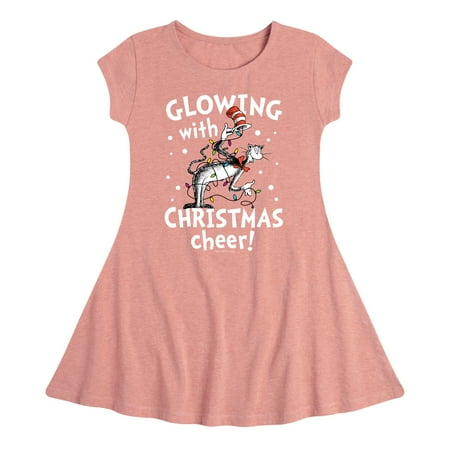 

Cat in the Hat - Glowing Christmas Cheer - Toddler And Youth Girls Fit And Flare Dress