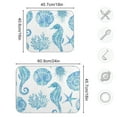 thumbnail image 3 of Beach Coastal Seahorse Dish Drying Mat Microfiber Kitchen Mats Large Counter Absorbent Dish Pad Drainer Rack 16"x18", 3 of 7