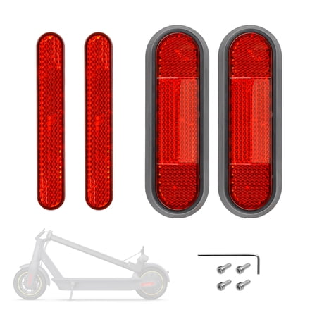 Carevas Ulip Set of 4 Electric Scooter Wheel Hubs Fork Reflective Strips Wheel Side Decorative Cover with Screws Compatible with G30 Series