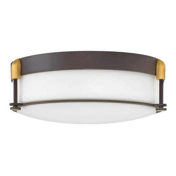 3 Light Large Flush Mount in Transitional Style 16.5 inches Wide By 5.75 inches High-Oil Rubbed Bronze Finish Bailey Street Home 81-Bel-2332947