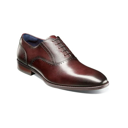 

Men s Stacy Adams Kalvin Plain Toe Oxford Shoes Leather Burgundy 25571-601