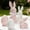 Pink, variant on Satmonnus 3 Pcs Easter Flocked Bunny Figurines Decor, Colorful Flocked Rabbits Statues for Spring Home Decorations, Moss Flocked Bunny Set for Tiered Tray, Tabletop, Mantle Decor
