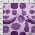 thumbnail image 2 of oneOone Georgette Viscose Light Purple Fabric Fruits Craft Projects Decor Fabric Printed By The Yard 42 Inch Wide, 2 of 4