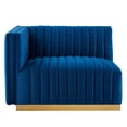 thumbnail image 5 of Modway Conjure Channel Tufted Performance Velvet 5-Piece Sectional in Gold Navy, 5 of 10