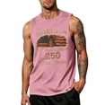 thumbnail image 2 of LNZGNM Men's Workout Tank Tops Plus Size American Flag Sleeveless Shirts Muscle Graphic Patriotic Tank Tops Casual Beach Summer Tee Tops,Pink 4XL, 2 of 4