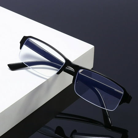12 Packs Men Women Rectangular Half Frame Blue Light Blocking Reading Glasses Readers for Gaming Computer +3.00