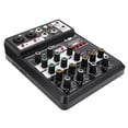 thumbnail image 2 of Sound Card Mixer Console, 5V 2A Black Plastic And Alloy USB Interface Audio Mixer  For PC Recording Singing, 2 of 8