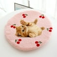 thumbnail image 3 of Tapis pour Animaux de Compagnie / Carré Ultra Doux Double Face Lavable Bonne Élasticité Confortable Repos Nuage Velours Rafraîchissant Cerise Impression Chien Chat Coussin Fournitures pour Animaux de Compagnie, 3 of 10