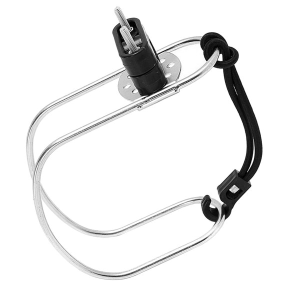 FELTECHELECTR Black Stainless Steel Lifebuoy Bracket for Home and Boat Use