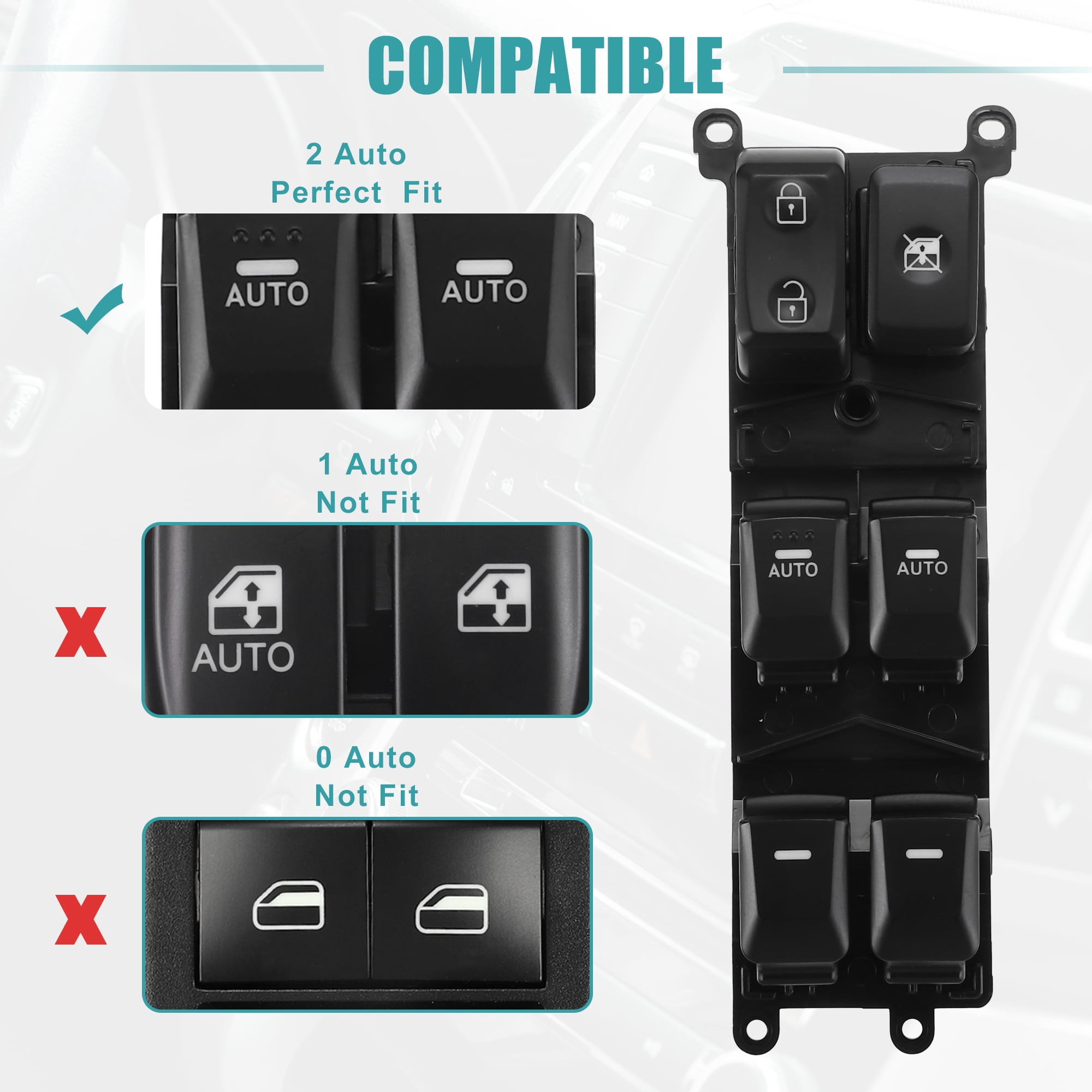Unique Bargains Front Left Driver Side Master Power Window Switch for Kia Forte