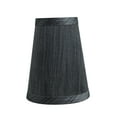 thumbnail image 5 of Aspen Creative 32651-2 Small Hardback Empire Shape Chandelier Clip-On Lamp Shade Set (2 Pack), Transitional Design in Grey & Black, 4" bottom width (2 1/2" x 4" x 5"), 5 of 7