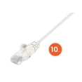 thumbnail image 3 of Cat6 Slim Network Patch Cable, 10 ft., White, 10-Pack, 10G, 250 MHz, 100% Copper, 30 AWG, Snag-free, Gold-plated Contacts, 3 of 6
