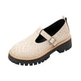 thumbnail image 3 of IEMIEMIEM Women's Mary Janes Shoes Leopard Print Faux Leather Oxford Flats Chunky Low Heels Platform Sewing Retro Classics Round Toe Ankle Strap 7 wide, 3 of 9