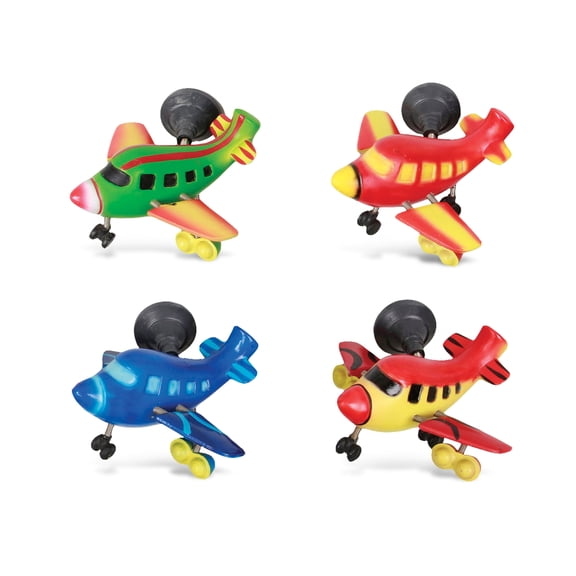 CoTa Global Airplane Refrigerator Bobble Magnets Set of 4 - Assorted Color Fun Cute Transportation Planes Bobble Head Magnets For Kitchen Fridge, Home Decor, Cool Office & Decorative Novelty - 4 Pack