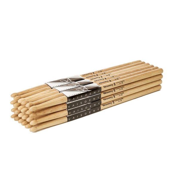 Vaisoeny Drum Sticks, 2B Drumsticks, Classic Oak Wood Drumsticks for Drums, Professional Musical Instrument Percussion Accessories (12 Pair)