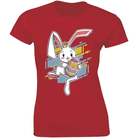 Happy Frenchie Cute Easter Bunny Egg Gift Women's T-Shirt