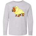 thumbnail image 3 of Inktastic Easter Duck Triceratops Long Sleeve Youth T-Shirt, 3 of 5