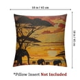 thumbnail image 4 of PRATYUS Throw Pillow Cover Case African Animal Elephants Family Walk Sunset,Soft Pillow Case for Decorative Bedroom/Livingroom/Sofa/Farm House,Couch Pillow Cushion Covers ,Set of 2  White, 4 of 7