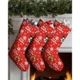 thumbnail image 3 of 3 Pcs Christmas Stockings,Red Christmas Snowman Pattern Stockings Christmas,14.8'' Xmas Stockings,Christmas Party Favors,Christmas Party Decorations,Christmas Stockings Personalized, 3 of 5