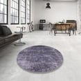 thumbnail image 3 of Ahgly Company Indoor Rectangle Mid-Century Modern Purple Navy Blue Oriental Area Rugs, 7' x 10', 3 of 6
