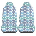 thumbnail image 2 of Easy to Install Car Universal Seat Cover, Blue Wavy Lines Four Seasons Universal Front Seat Cover, 2-Piece, 2 of 8
