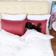 thumbnail image 4 of Funda de Almohada Satén con Cierre de sobre uxcell Juego de 2 Fundas Almohada Sedosa de Lujo Borgoña 51x76cm, 4 of 6