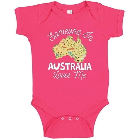 

Someone In Australia Loves Me Australian Baby Bodysuit One Piece or Toddler T-Shirt Gift from Expat or International Family