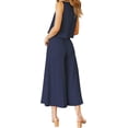 thumbnail image 3 of Roylamp Women's Summer 2 Piece Outfits Round Neck Crop Basic Top Cropped Wide Leg Pants Set Jumpsuits High quality, 3 of 5
