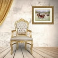 thumbnail image 3 of Rungius, Carl 32x25 Gold Ornate Wood Framed with Double Matting Museum Art Print Titled - An Easy Fording, 3 of 4