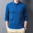 thumbnail image 1 of Nouveau POLO en Tricot à Col Rabattu pour Hommes Automne Manches Longues Pull Fin, 1 of 4