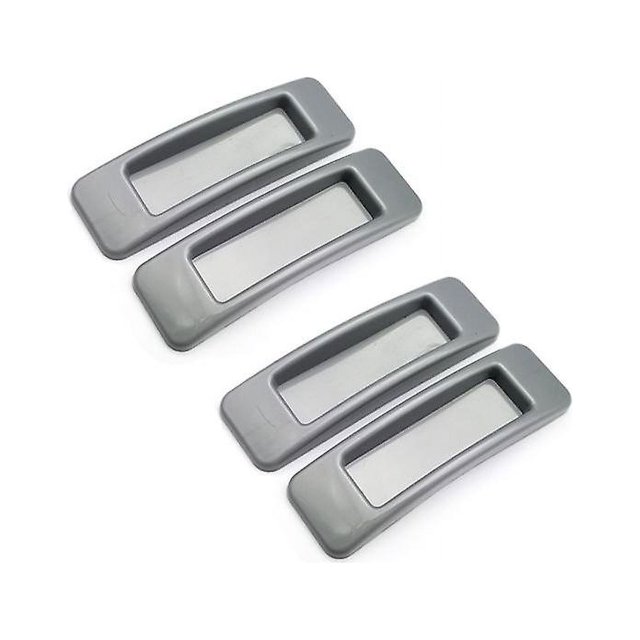 CHAO Juego de 4 tiradores autoadhesivos para tiradores de puertas de armarios de cocina o ventanas, color gris