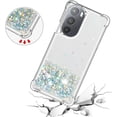 thumbnail image 5 of Compatible with Motorola Moto Edge Plus 2022 Case Glitter Liquid Cute Clear Phone Case Floating Quicksand Shockproof Protective Bumper Soft TPU Case for Moto Edge Plus 2022 5G Love Sliver YB, 5 of 7
