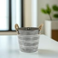 thumbnail image 6 of HEALEEP Retro Iron Flower Pot for Gardening with Vintage Style Silver Color for Daily Use Small Size, 6 of 8