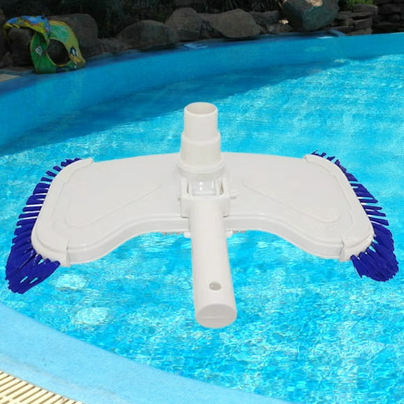 Dvkptbk Pool Brush Pool Cleaning Tools, 14 Inch White Pool Cleaning Suction with Side Brush Suction Pool Beach Essentials