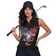 thumbnail image 6 of HUIACONG 4th Of July Firework Print Womens Golf Shirt, Sleeveless Sleeveless Golf Shirts Skin Friendly Trendy Tennis Shirts Stretchy, 6 of 7