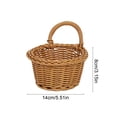 thumbnail image 3 of Cesta De Almacenamiento De Plástico Cesta de almacenamiento decorativa de plástico marrón tejido para colgar en la pared, ideal para cocina y baño (1 pieza). Rkxzt, 3 of 7