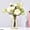 Whtie-rose, variant on Fake Artificial Flowers Arrangements Centerpiece Table Decorations Like Real Silk Flowers Bouquets Wedding Centerpieces for Table Faux White Blue Dahlia Home Kitchen Garden Party Decor