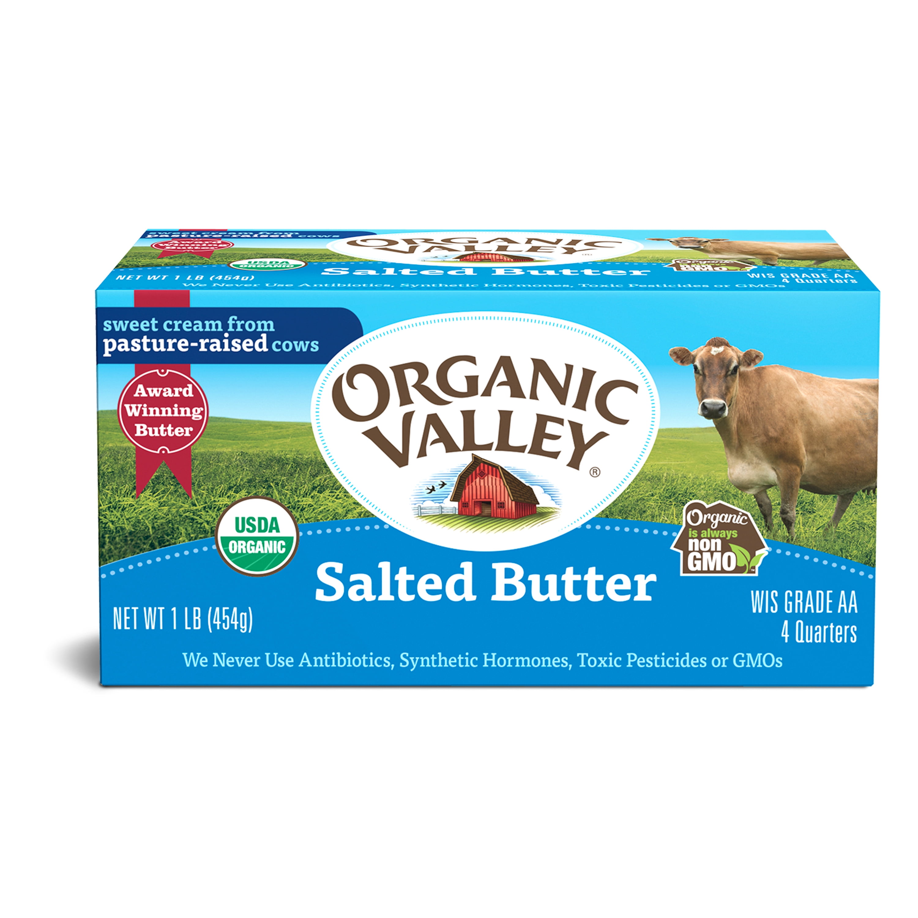 Organic Valley Salted Organic Butter, 1 lb, 4 Sticks