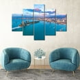 thumbnail image 2 of TISHIRON 5PCS Framed Canvas Wall Art Set,60"x40" Hawaii Sunset Seascape Canvas Art Decor, 2 of 7