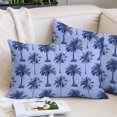 thumbnail image 2 of Palm Trees Pillow Covers Queen, Summer Vintage Tropical Trees Botanical Blue Soft Brushed Microfiber Breathable Throw Pillow Covers, Decorative Pillowcase with Zipper for Couch Sofa Bedroom 20"x30", 2 of 9
