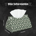 thumbnail image 6 of Lsque White Daisies and Bee Printed Long Tissue Box Cover Holder, Facial Paper Organizer Dispenser,Triangle with Bottom Belt, PVC Leather Decorative Organizer, 6 of 9