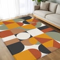 thumbnail image 4 of 5x7 Area Rugs, Luxurious, Non-Skid Rubber Backing Large Rectangle Rugs - Living Room Bedroom Home Office, Abstract Middle Century European American Colors Indoor Floor Mat Carpets Washable Rug, 4 of 9
