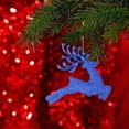 thumbnail image 4 of 6PCS Christmas Hanging Ornaments Christmas Tree Ornament Glitter Geetery Hanging Ornaments Xmas Holiday Home Decor/ Christmas Tree Deer Ornaments Blue 6Cm Beads Deer 6 Pack Opp, 4 of 7