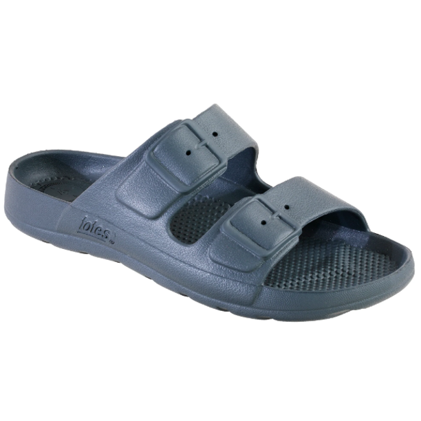 Totes Womens Everywear® Double Buckle Slide Mineral 9