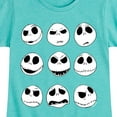 thumbnail image 3 of The Nightmare Before Christmas - Jack Face Grid - Toddler And Youth Girls Short Sleeve Graphic T-Shirt, 3 of 5