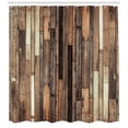 thumbnail image 3 of Ambesonne Wooden Print Shower Curtain, Old Floor Rustic Style, 69"Wx75"L, Brown, 3 of 3