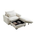 thumbnail image 5 of 51" Oversize Corduroy  Sofa Couch, Modular Couch with Storage Ottoman, Couch Deep Seat Couches for Modern Living Room/Apartment/Office, Beige, 5 of 9